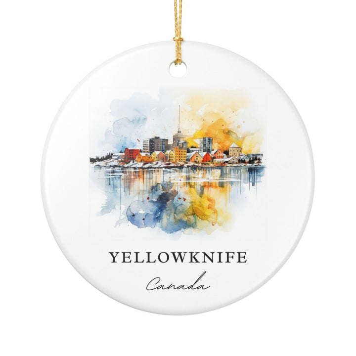 Yellowknife Canada Ornament: Unique Yellowknife Souvenir, Yellowknife Canada Xmas Decor, and Authentic Yellowknife Gift