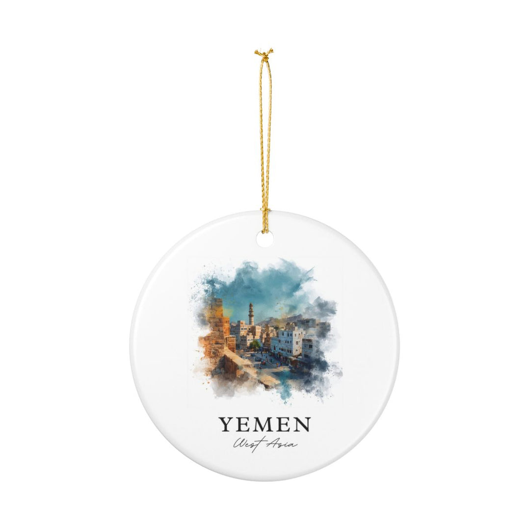 Yemen Ornament: Unique Yemen Souvenir, Yemen Xmas Decor, and Authentic Yemen Gift