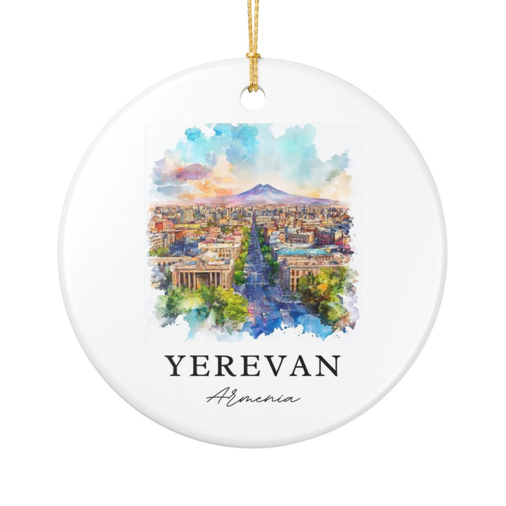 Yerevan Armenia Ornament: Unique Yerevan Souvenir, Yerevan Armenia Xmas Decor, and Authentic Yerevan Gift