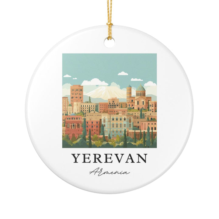 Yerevan Armenia Ornament: Unique Yerevan Souvenir, Yerevan Armenia Xmas Decor, and Authentic Yerevan Gift