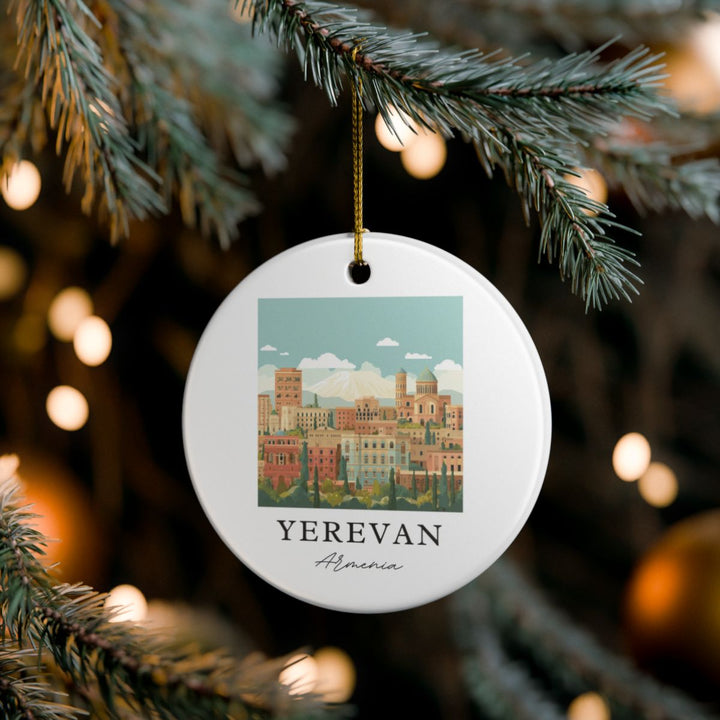 Yerevan Armenia Ornament: Unique Yerevan Souvenir, Yerevan Armenia Xmas Decor, and Authentic Yerevan Gift