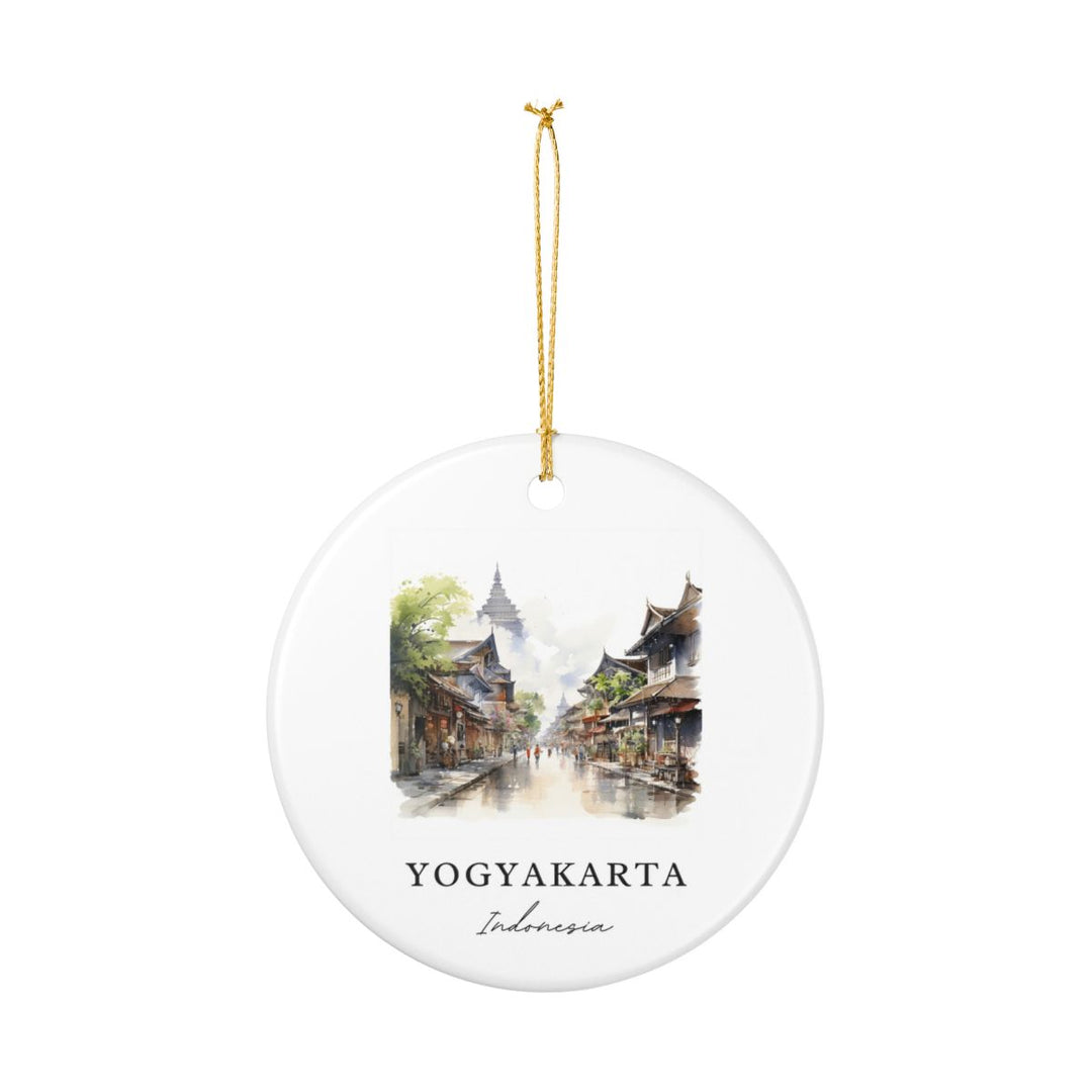 Yogyakarta Indonesia Ornament: Unique Yogyakarta Souvenir, Yogyakarta Indonesia Xmas Decor, and Authentic Yogyakarta Gift