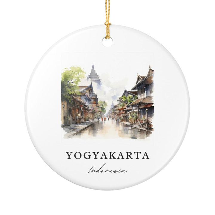 Yogyakarta Indonesia Ornament: Unique Yogyakarta Souvenir, Yogyakarta Indonesia Xmas Decor, and Authentic Yogyakarta Gift