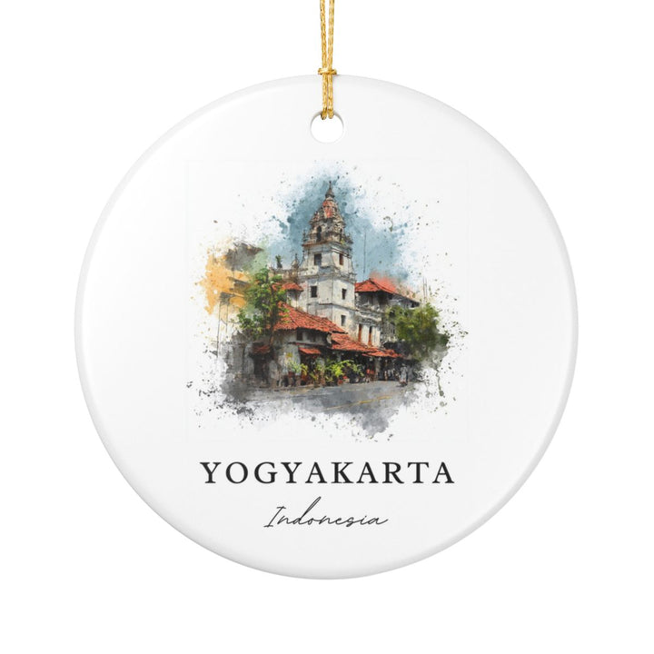 Yogyakarta Indonesia Ornament: Unique Yogyakarta Souvenir, Yogyakarta Indonesia Xmas Decor, and Authentic Yogyakarta Gift