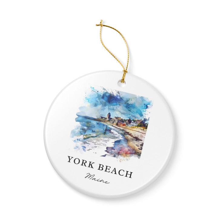 York Beach Maine Ornament: Unique York Beach Souvenir, York Beach Maine Xmas Decor, and Authentic York Beach Gift