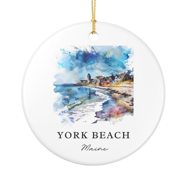 York Beach Maine Ornament: Unique York Beach Souvenir, York Beach Maine Xmas Decor, and Authentic York Beach Gift