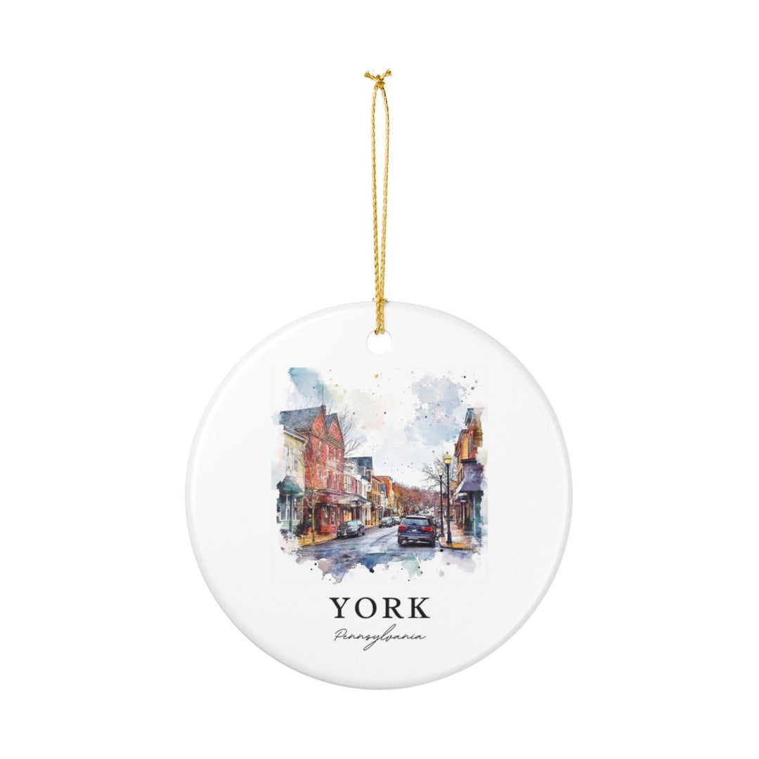 York Pennsylvania Ornament: Unique York Pennsylvania Souvenir, York Pennsylvania Xmas Decor, and Authentic York Pennsylvania Gift