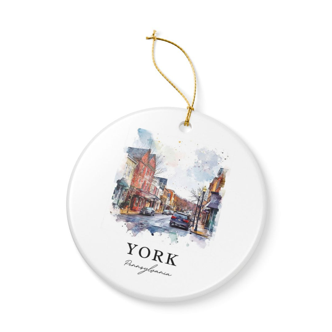 York Pennsylvania Ornament: Unique York Pennsylvania Souvenir, York Pennsylvania Xmas Decor, and Authentic York Pennsylvania Gift