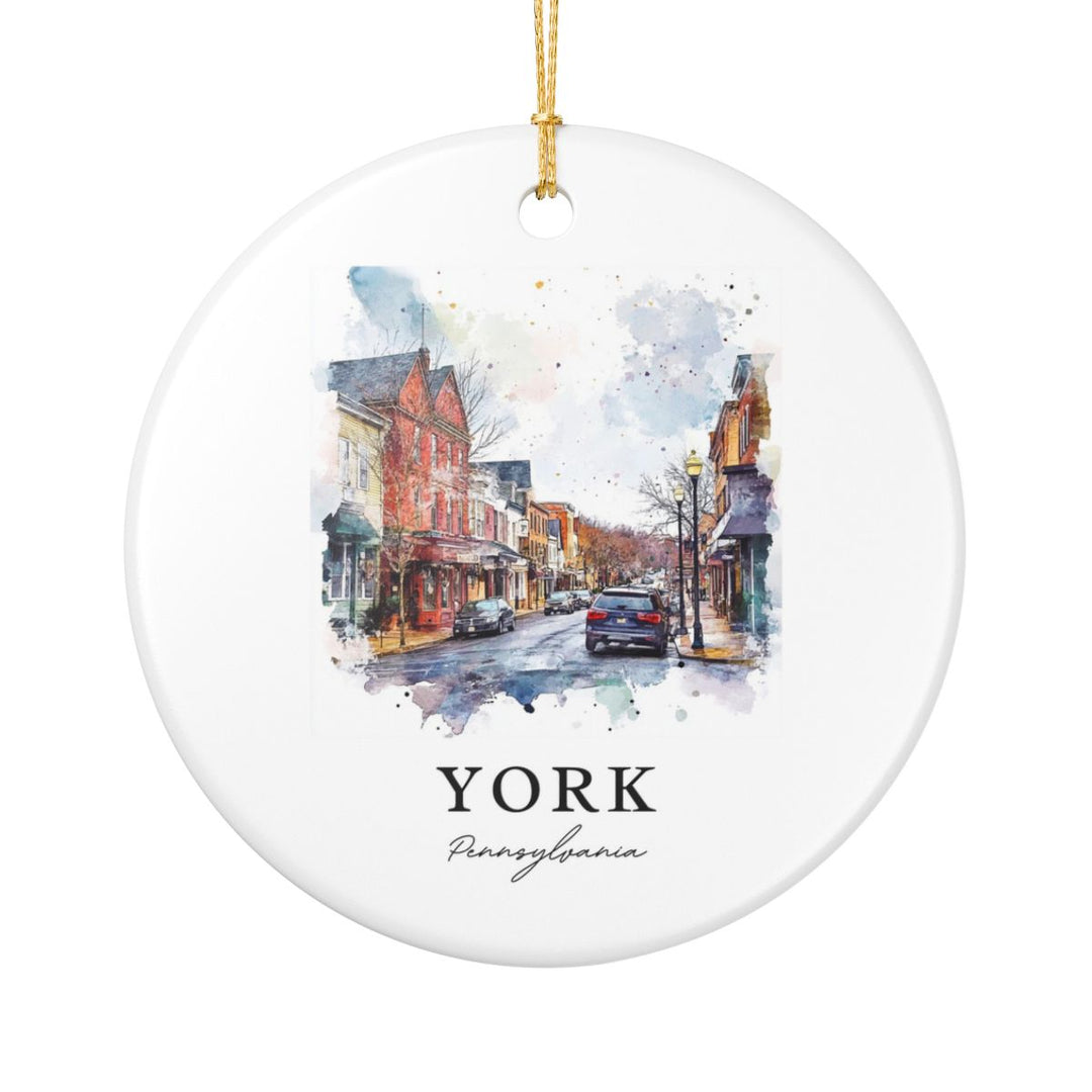 York Pennsylvania Ornament: Unique York Pennsylvania Souvenir, York Pennsylvania Xmas Decor, and Authentic York Pennsylvania Gift