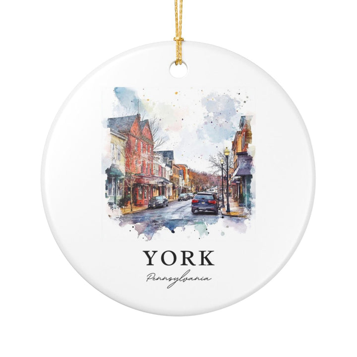 York Pennsylvania Ornament: Unique York Pennsylvania Souvenir, York Pennsylvania Xmas Decor, and Authentic York Pennsylvania Gift