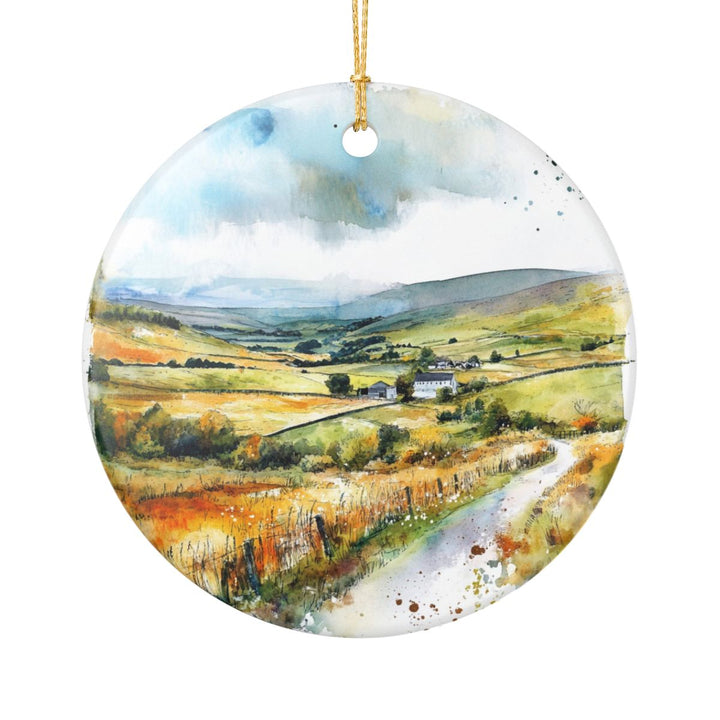 Yorkshire Dales England Ornament: Unique Yorkshire Dales Souvenir, Yorkshire Dales England Xmas Decor, and Authentic Yorkshire Dales Gift