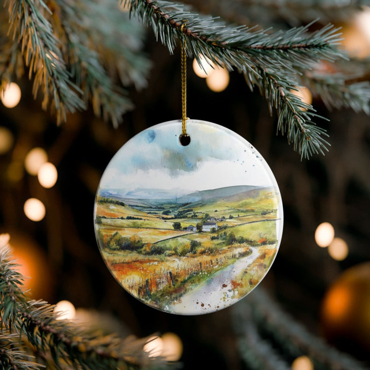 Yorkshire Dales England Ornament: Unique Yorkshire Dales Souvenir, Yorkshire Dales England Xmas Decor, and Authentic Yorkshire Dales Gift