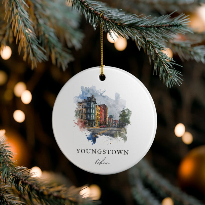 Youngstown Ohio Ornament: Unique Youngstown Souvenir, Youngstown Ohio Xmas Decor, and Authentic Youngstown Gift