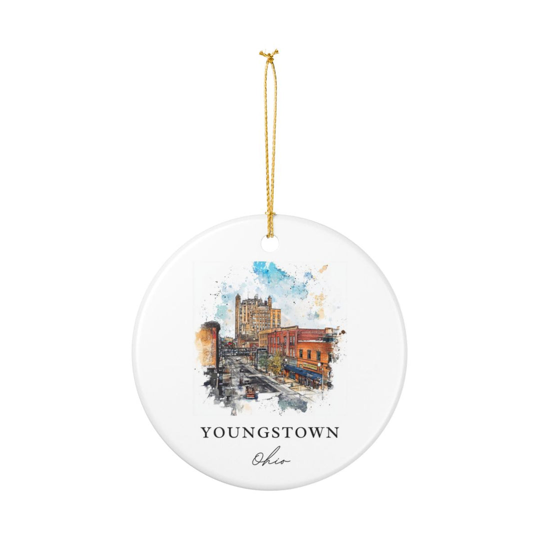 Youngstown Ohio USA Ornament: Unique Youngstown Souvenir, Youngstown Ohio Xmas Decor, and Authentic Youngstown Gift