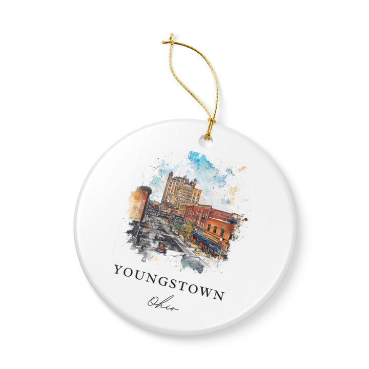Youngstown Ohio USA Ornament: Unique Youngstown Souvenir, Youngstown Ohio Xmas Decor, and Authentic Youngstown Gift