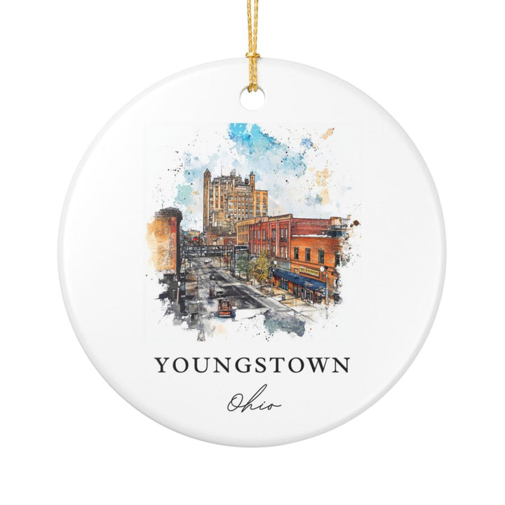 Youngstown Ohio USA Ornament: Unique Youngstown Souvenir, Youngstown Ohio Xmas Decor, and Authentic Youngstown Gift