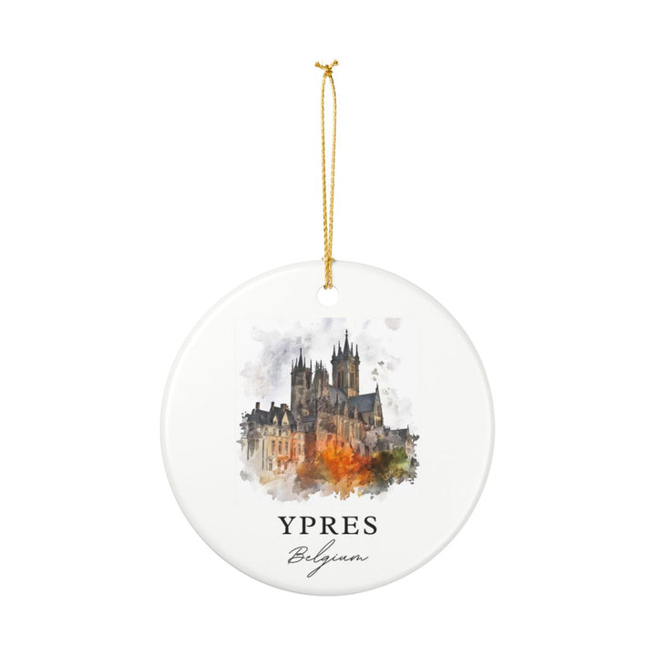 Ypres Belgium Ornament: Unique Ypres Belgium Souvenir, Ypres Belgium Xmas Decor, and Authentic Ypres Belgium Gift
