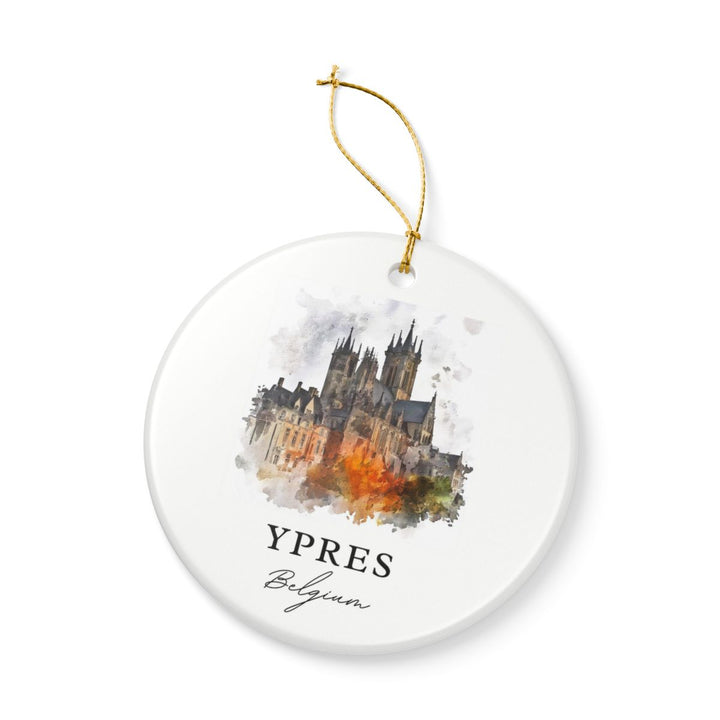 Ypres Belgium Ornament: Unique Ypres Belgium Souvenir, Ypres Belgium Xmas Decor, and Authentic Ypres Belgium Gift