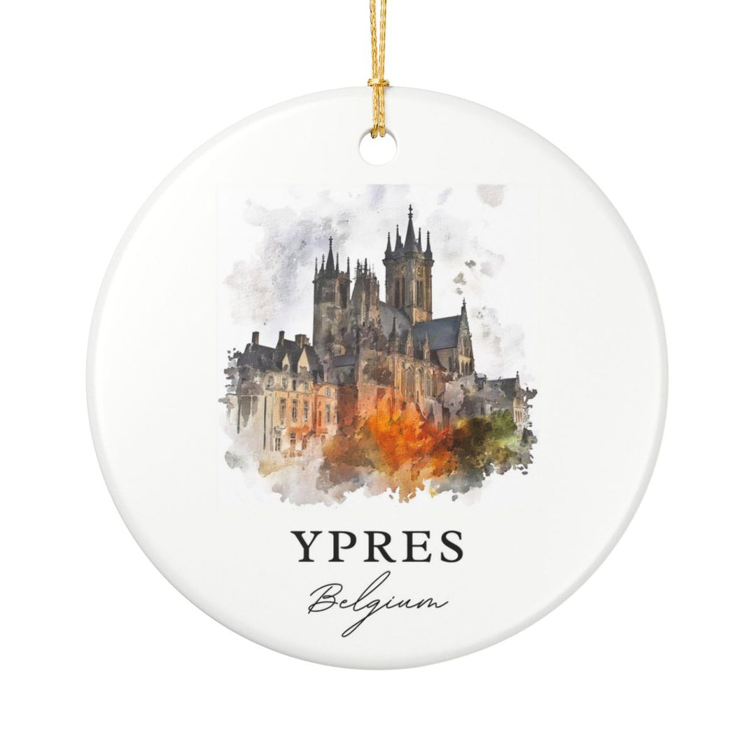 Ypres Belgium Ornament: Unique Ypres Belgium Souvenir, Ypres Belgium Xmas Decor, and Authentic Ypres Belgium Gift