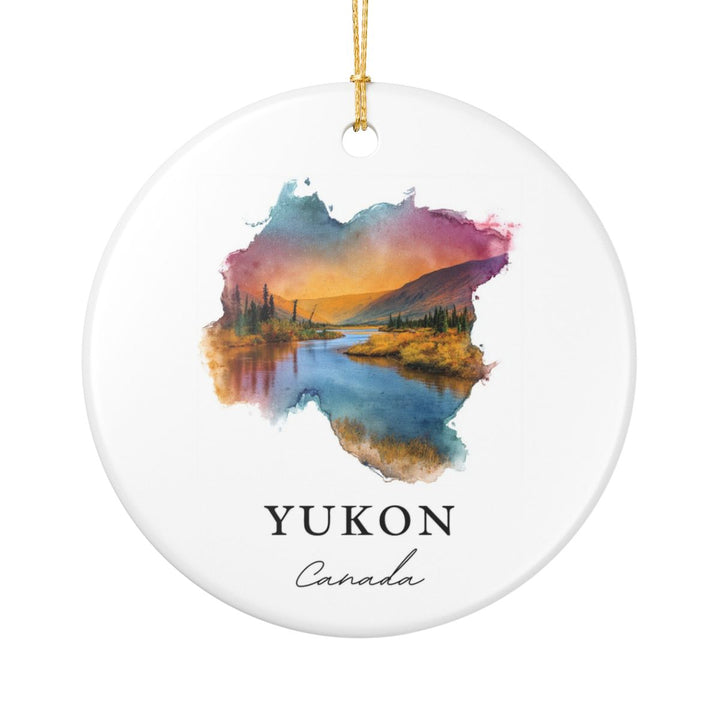 Yukon Canada Ornament: Unique Yukon Souvenir, Yukon Canada Xmas Decor, and Authentic Yukon Gift