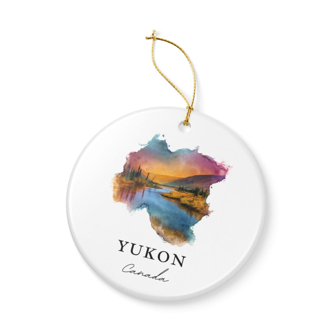 Yukon Canada Ornament: Unique Yukon Souvenir, Yukon Canada Xmas Decor, and Authentic Yukon Gift