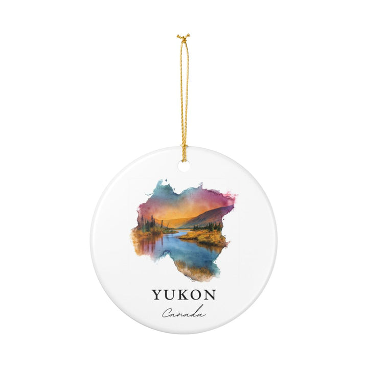Yukon Canada Ornament: Unique Yukon Souvenir, Yukon Canada Xmas Decor, and Authentic Yukon Gift