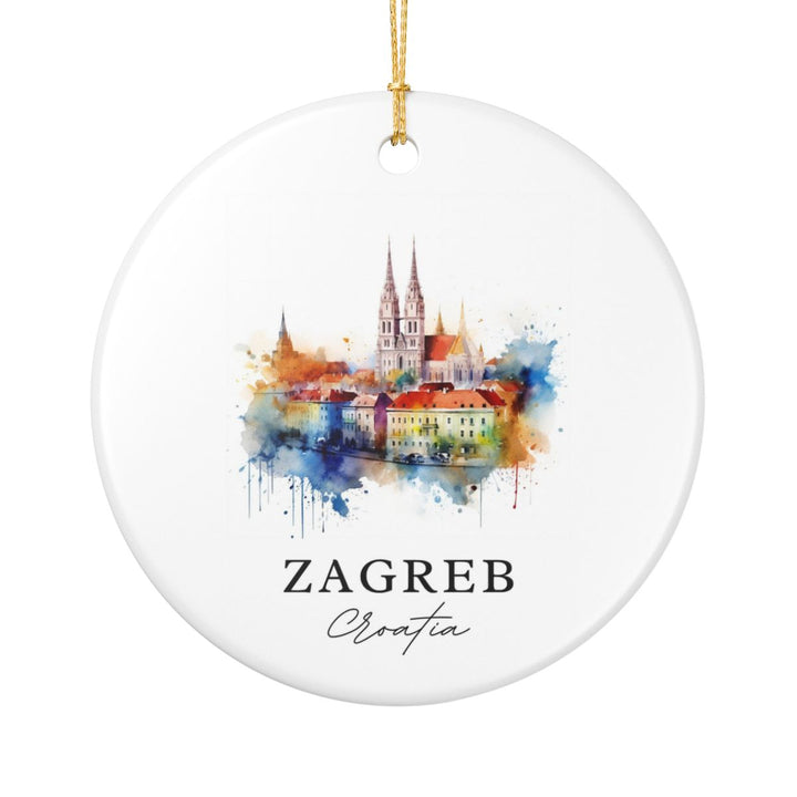 Zagreb Croatia Ornament: Unique Zagreb Croatia Souvenir, Zagreb Croatia Xmas Decor, and Authentic Zagreb Croatia Gift