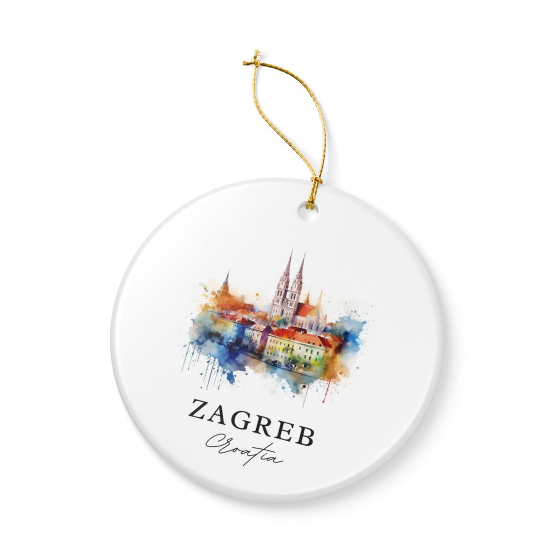 Zagreb Croatia Ornament: Unique Zagreb Croatia Souvenir, Zagreb Croatia Xmas Decor, and Authentic Zagreb Croatia Gift