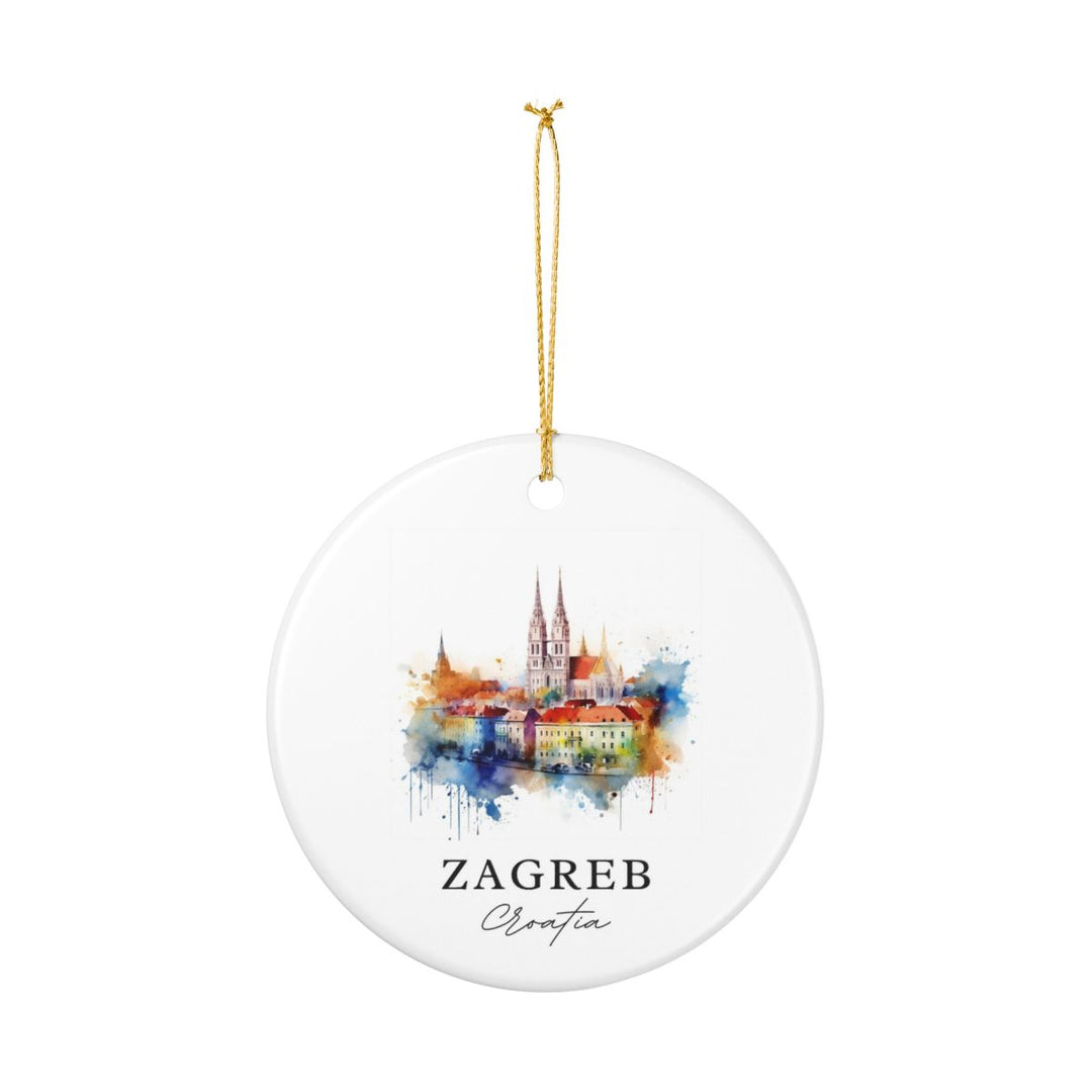 Zagreb Croatia Ornament: Unique Zagreb Croatia Souvenir, Zagreb Croatia Xmas Decor, and Authentic Zagreb Croatia Gift