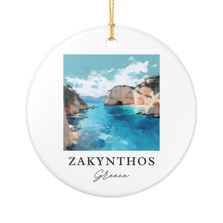 Zakynthos Greece Ornament: Unique Zakynthos Greece Souvenir, Zakynthos Greece Xmas Decor, and Authentic Zakynthos Greece Gift