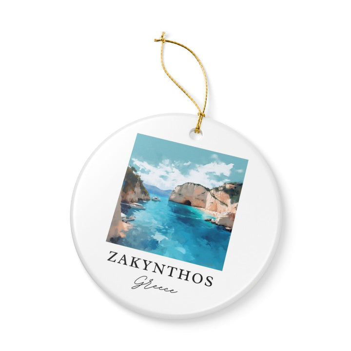 Zakynthos Greece Ornament: Unique Zakynthos Greece Souvenir, Zakynthos Greece Xmas Decor, and Authentic Zakynthos Greece Gift