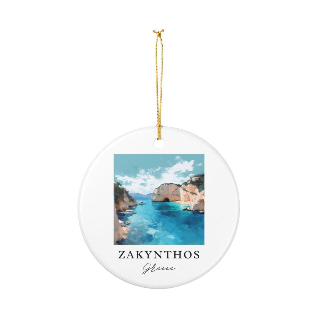 Zakynthos Greece Ornament: Unique Zakynthos Greece Souvenir, Zakynthos Greece Xmas Decor, and Authentic Zakynthos Greece Gift