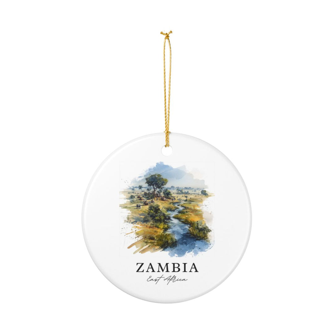 Zambia Ornament: Unique Zambia Souvenir, Zambia Xmas Decor, and Authentic Zambia Gift