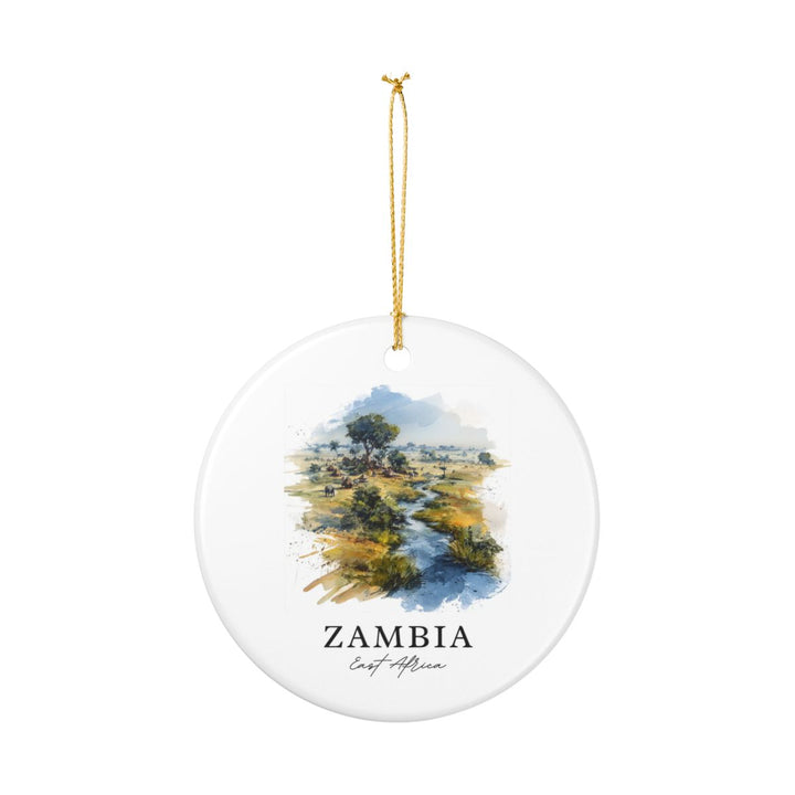Zambia Ornament: Unique Zambia Souvenir, Zambia Xmas Decor, and Authentic Zambia Gift