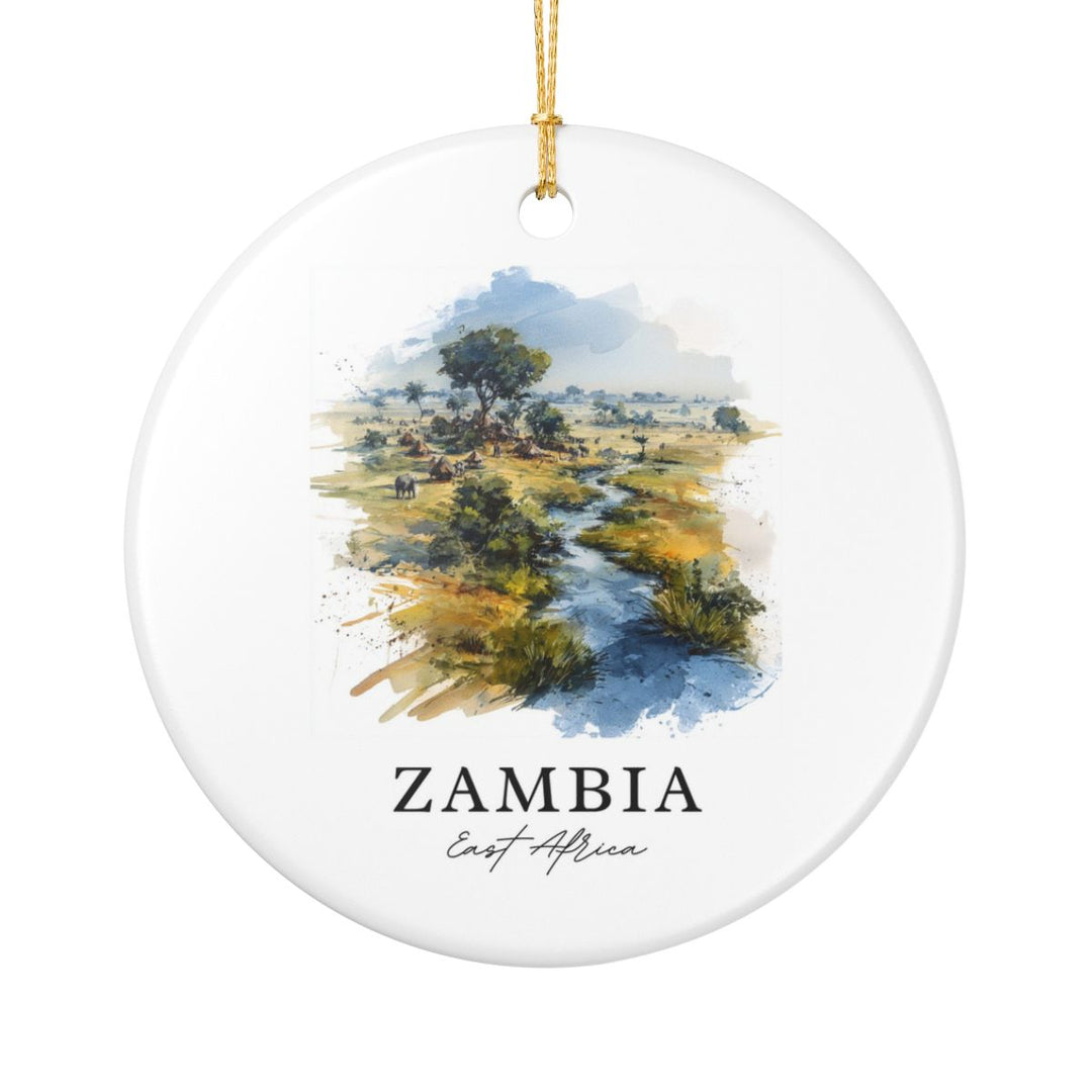 Zambia Ornament: Unique Zambia Souvenir, Zambia Xmas Decor, and Authentic Zambia Gift