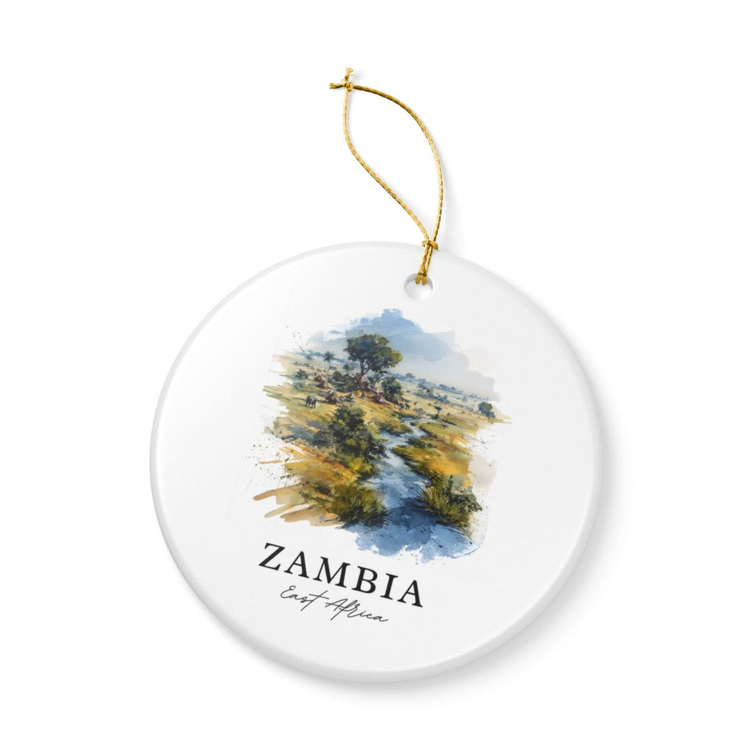 Zambia Ornament: Unique Zambia Souvenir, Zambia Xmas Decor, and Authentic Zambia Gift
