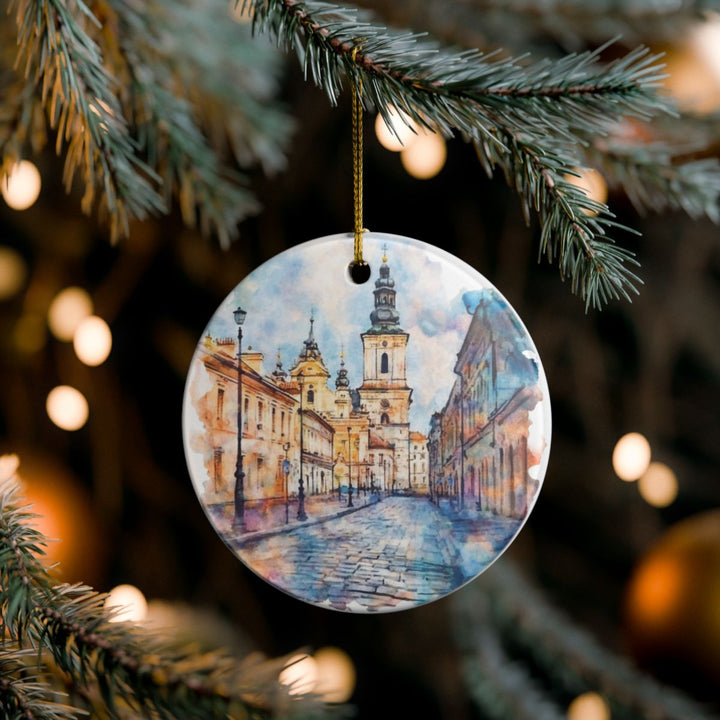 Zamosc Poland Ornament: Unique Zamosc Souvenir, Zamosc Poland Xmas Decor, and Authentic Zamosc Gift