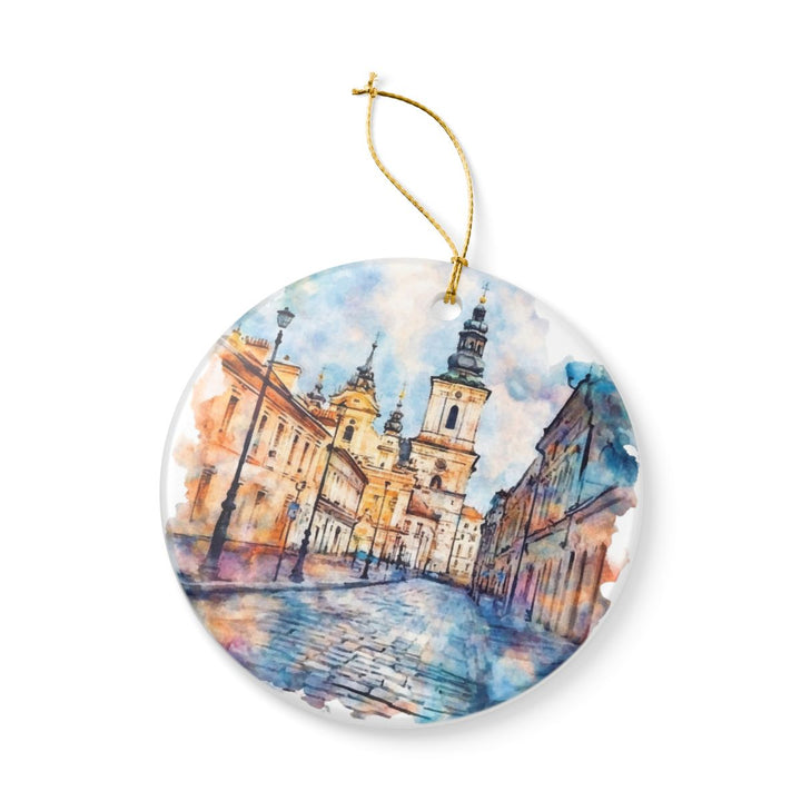 Zamosc Poland Ornament: Unique Zamosc Souvenir, Zamosc Poland Xmas Decor, and Authentic Zamosc Gift