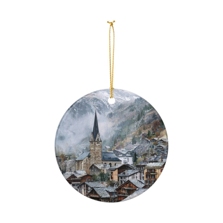 Zermatt Switzerland Ornament: Unique Zermatt Souvenir, Zermatt Switzerland Xmas Decor, and Authentic Zermatt Gift