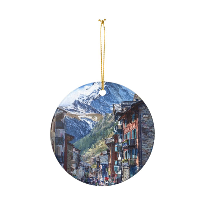 Zermatt Switzerland Ornament: Unique Zermatt Souvenir, Zermatt Switzerland Xmas Decor, and Authentic Zermatt Gift