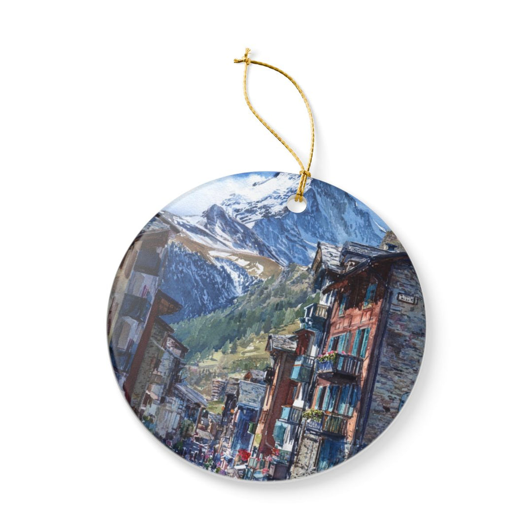 Zermatt Switzerland Ornament: Unique Zermatt Souvenir, Zermatt Switzerland Xmas Decor, and Authentic Zermatt Gift