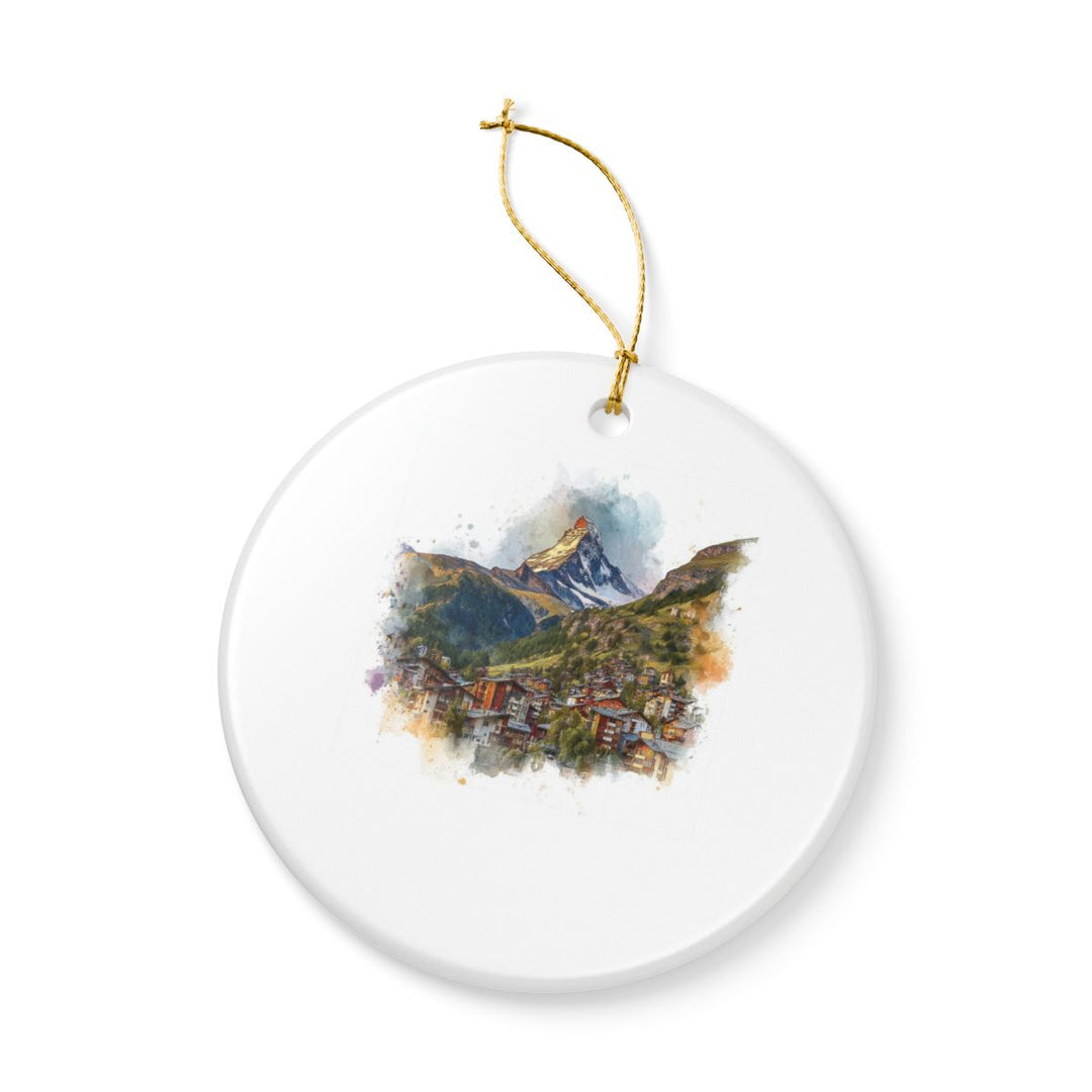 Zermatt Switzerland Ornament: Unique Zermatt Souvenir, Zermatt Switzerland Xmas Decor, and Authentic Zermatt Gift
