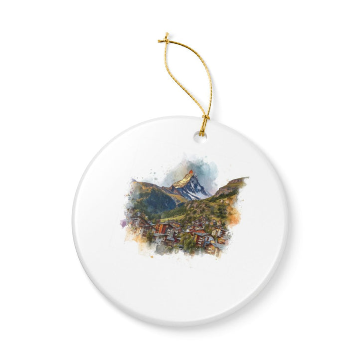 Zermatt Switzerland Ornament: Unique Zermatt Souvenir, Zermatt Switzerland Xmas Decor, and Authentic Zermatt Gift