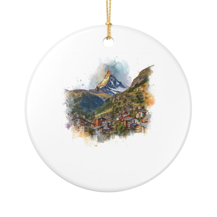 Zermatt Switzerland Ornament: Unique Zermatt Souvenir, Zermatt Switzerland Xmas Decor, and Authentic Zermatt Gift