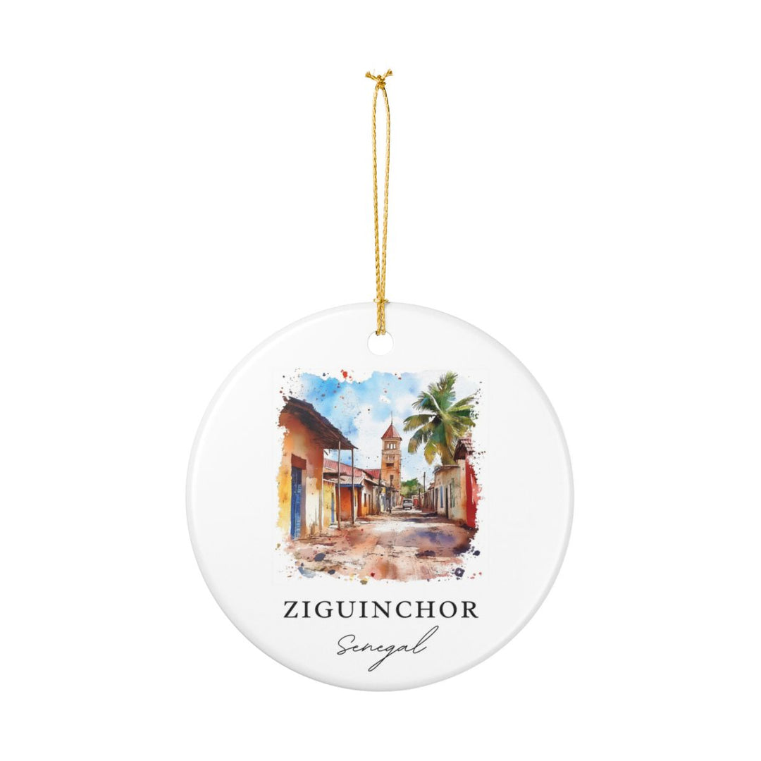 Ziguinchor Senegal Ornament: Unique Ziguinchor Souvenir, Ziguinchor Senegal Xmas Decor, and Authentic Ziguinchor Gift