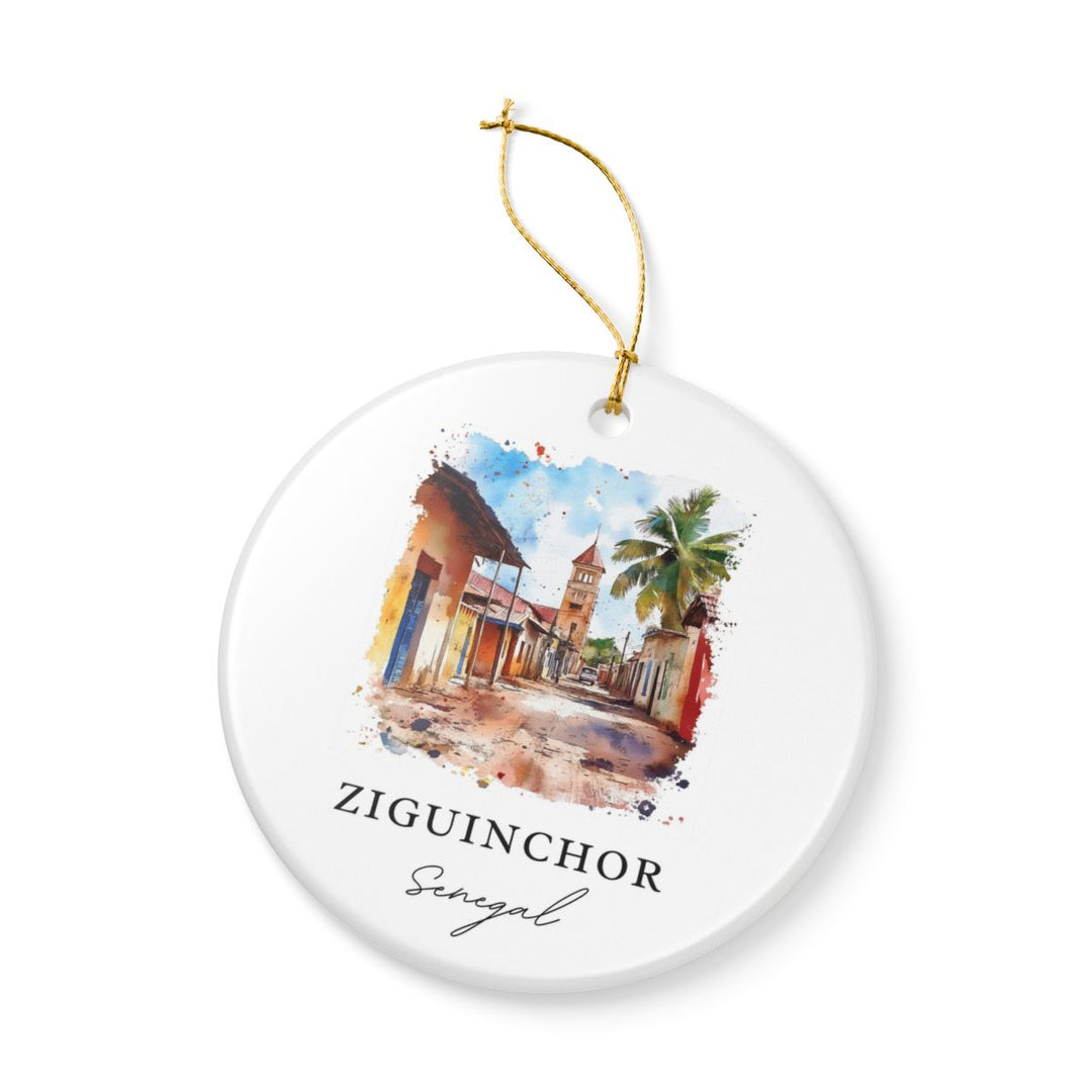 Ziguinchor Senegal Ornament: Unique Ziguinchor Souvenir, Ziguinchor Senegal Xmas Decor, and Authentic Ziguinchor Gift