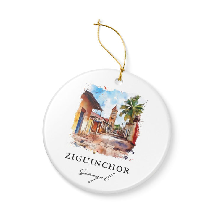 Ziguinchor Senegal Ornament: Unique Ziguinchor Souvenir, Ziguinchor Senegal Xmas Decor, and Authentic Ziguinchor Gift