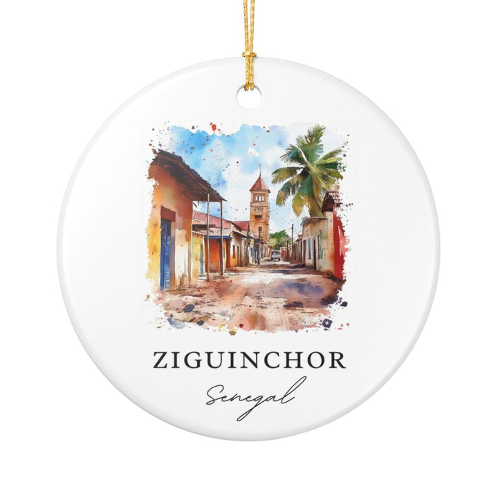 Ziguinchor Senegal Ornament: Unique Ziguinchor Souvenir, Ziguinchor Senegal Xmas Decor, and Authentic Ziguinchor Gift