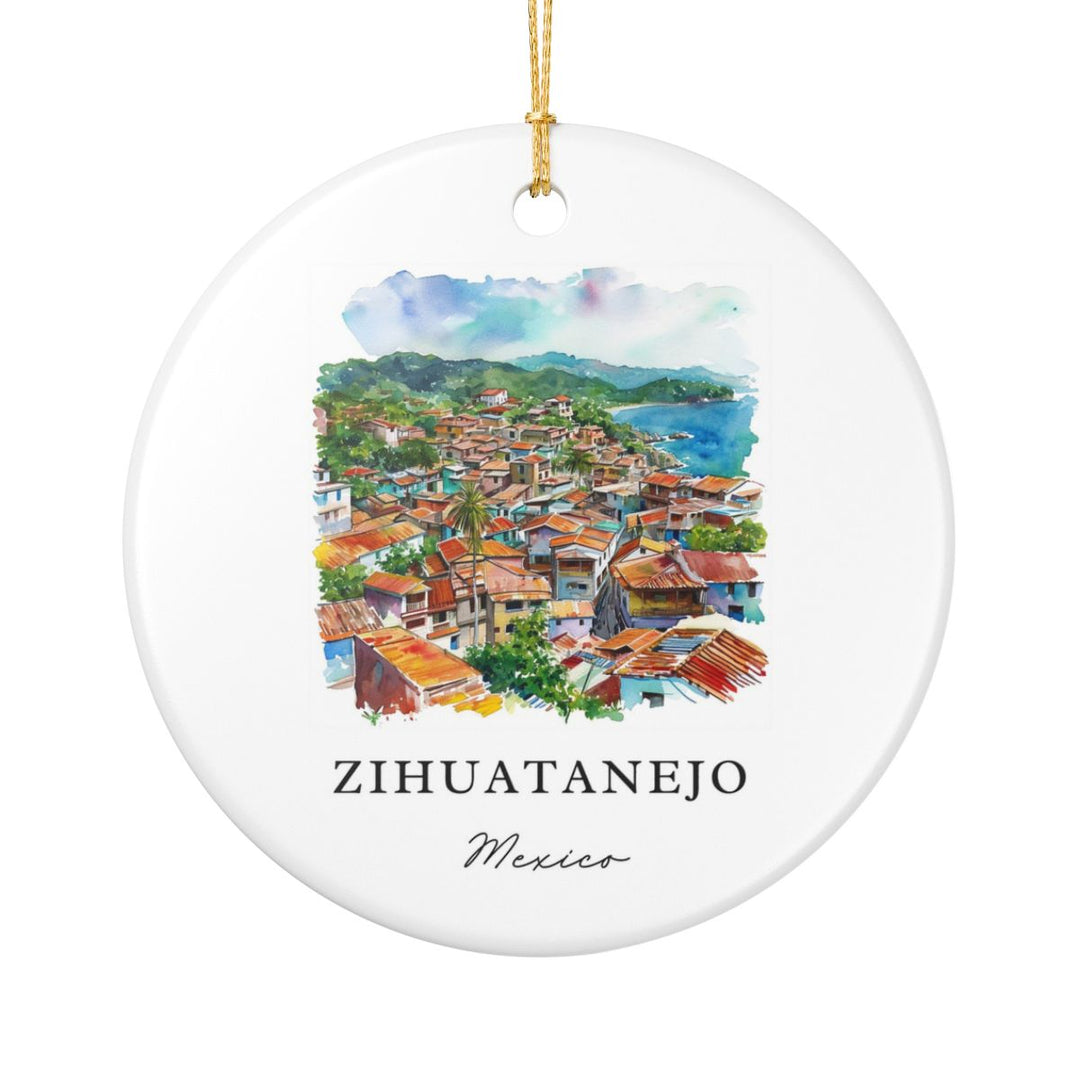 Zihuatanejo Mexico Ornament: Unique Zihuatanejo Mexico Souvenir, Zihuatanejo Mexico Xmas Decor, and Authentic Zihuatanejo Mexico Gift