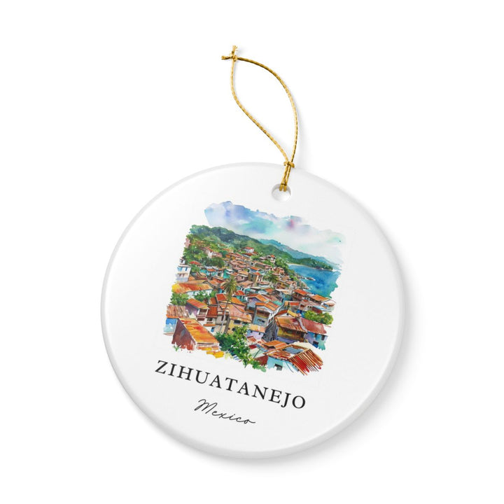 Zihuatanejo Mexico Ornament: Unique Zihuatanejo Mexico Souvenir, Zihuatanejo Mexico Xmas Decor, and Authentic Zihuatanejo Mexico Gift